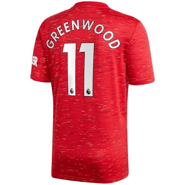 Camiseta Manchester United NO.11 Greenwood Primera Equipación 2020-2021 Rojo